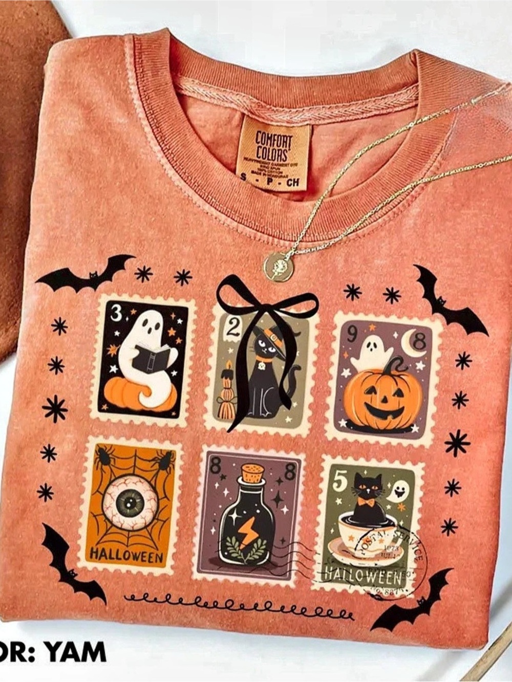 Comfort Colors Yam Halloween Graphic Short Sleeve Tee